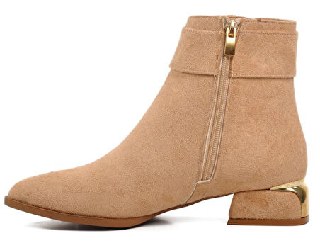 Feles Bilek Toka Detaylı Klasik Düz Taban Kadın Bot