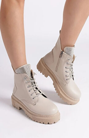 Feles Taş Bağcık Detaylı Postal Kadın Bot