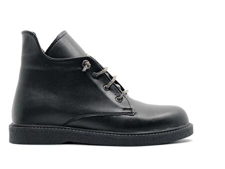 Feles Kauçuk Kaymaz Taban Taş Bağcık Detaylı Kadın Bot