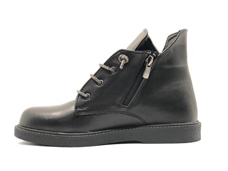 Feles Kauçuk Kaymaz Taban Taş Bağcık Detaylı Kadın Bot