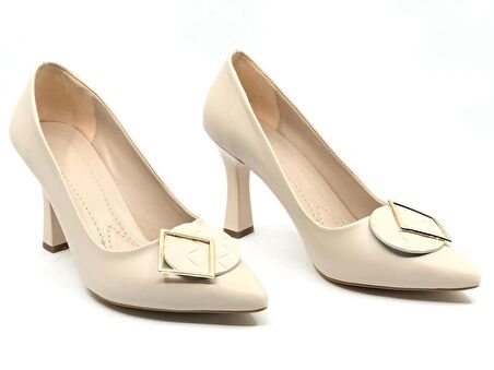 Feles Toka Detaylı Stiletto Kadın Topuklu Ayakkabı