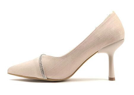 Feles Şerit Taş Detaylı Stiletto Kadın Topuklu Ayakkabı