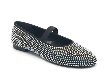 Feles Taş Detaylı Ev İçi Kadın Babet Ayakkabı