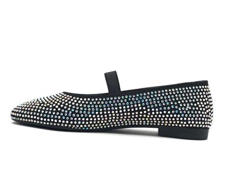 Feles Taş Detaylı Ev İçi Kadın Babet Ayakkabı