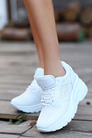 Filet 185 Gizli Topuklu Taban Sneaker Kadın Spor Ayakkabı