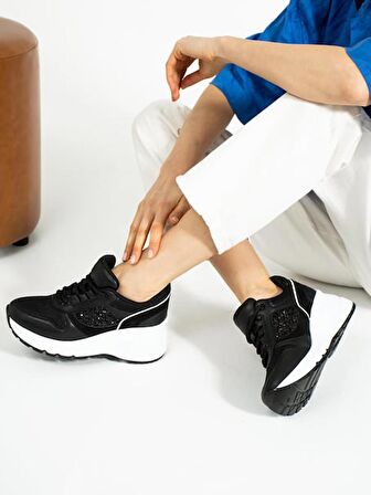 Filet 185 Gizli Topuklu Taban Sneaker Kadın Spor Ayakkabı