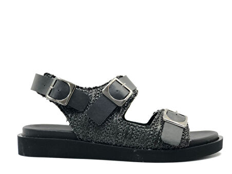 Feles Ortapedik Taban Hasır Detaylı Kadın Sandalet