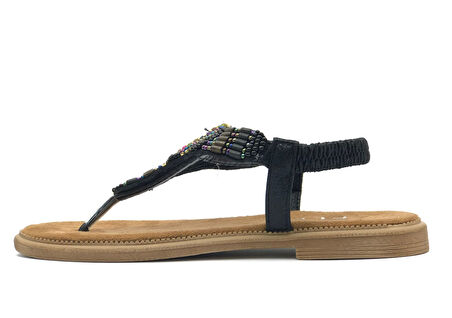 Feles Taş Detaylı Parmak Arası Kadın Sandalet