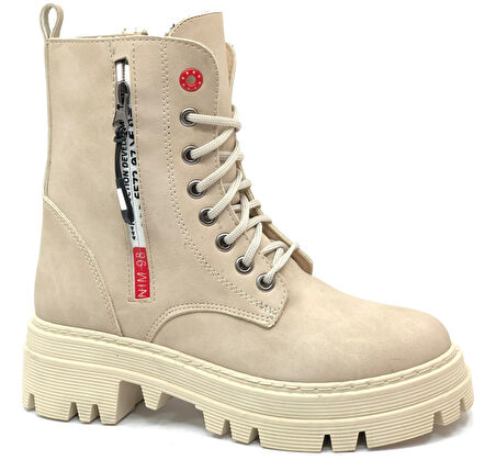 Mehtap Süs Fermuar Detaylı Kaymaz Taban Kadın Postal Bot