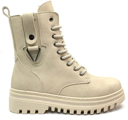 Mehtap Süs Üçgen Toka Detaylı Kaymaz Taban Kadın Postal Bot