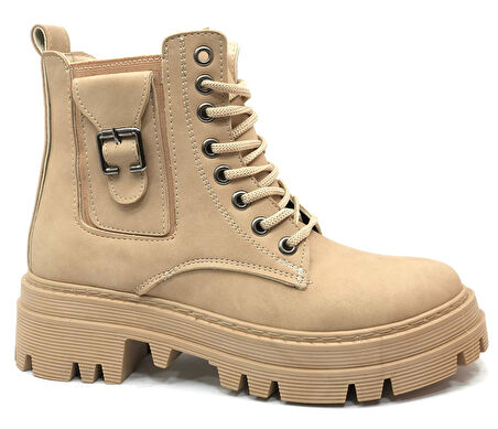 Mehtap Süs Toka Detaylı Kaymaz Taban Kadın Kısa Postal Bot