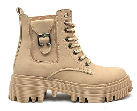 Mehtap Süs Toka Detaylı Kaymaz Taban Kadın Kısa Postal Bot