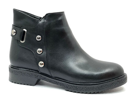 Mehtap Zımba Detaylı Düz Kaymaz Taban Kadın Bot