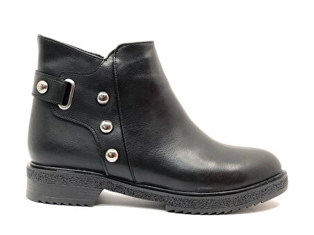 Mehtap Zımba Detaylı Düz Kaymaz Taban Kadın Bot