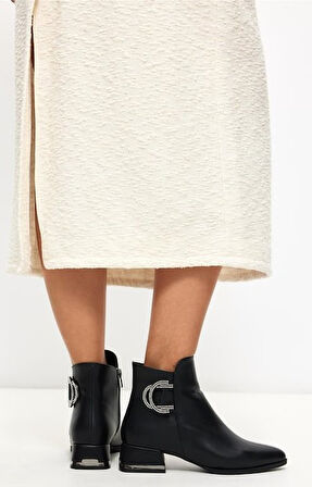 Feles Taş Toka Detaylı Düz Kadın Bot