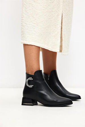 Feles Taş Toka Detaylı Düz Kadın Bot