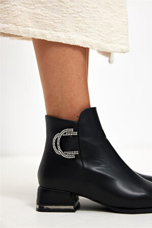 Feles Taş Toka Detaylı Düz Kadın Bot