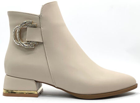 Feles Taş Toka Detaylı Düz Kadın Bot