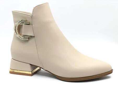 Feles Taş Toka Detaylı Düz Kadın Bot