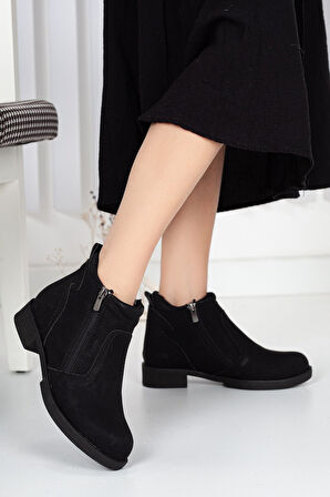 Ayakdaş 2016 Çift Fermuarlı Düz Taban Kadın Bot