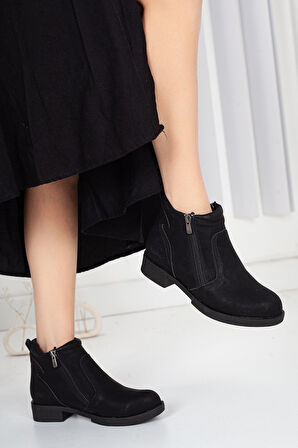 Ayakdaş 2016 Çift Fermuarlı Düz Taban Kadın Bot