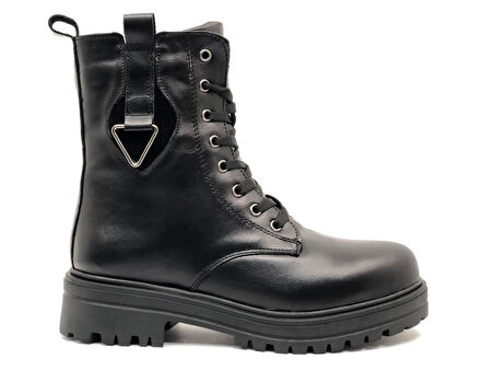 Ayakdaş 2227 Hakiki Deri Tokalı Kısa Kadın Postal Bot