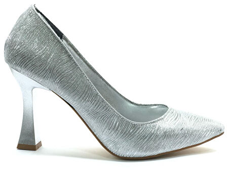 Seribo Desen Detaylı Stiletto Kadın Topuklu Ayakkabı