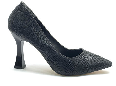 Seribo Desen Detaylı Stiletto Kadın Topuklu Ayakkabı