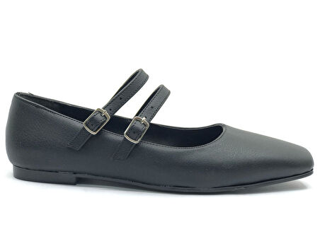 Seribo Çift Toka Detaylı Kadın Babet Ayakkabı