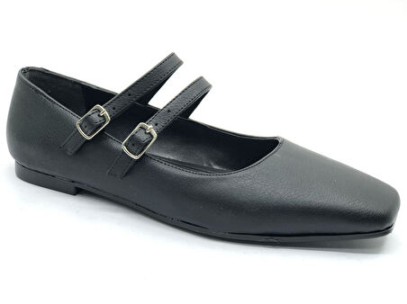 Seribo Çift Toka Detaylı Kadın Babet Ayakkabı