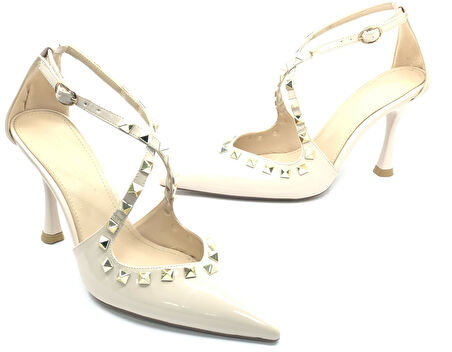 Feles Zımba Detaylı Kadın Topuklu Ayakkabı