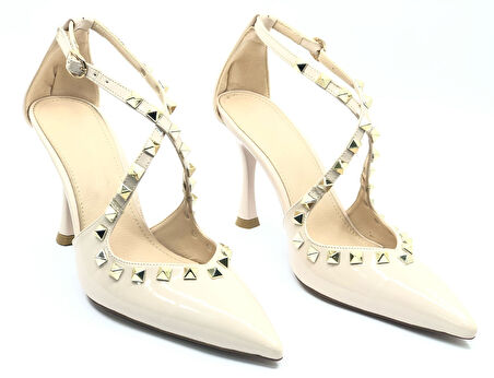 Feles Zımba Detaylı Kadın Topuklu Ayakkabı