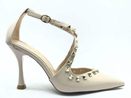 Feles Zımba Detaylı Kadın Topuklu Ayakkabı