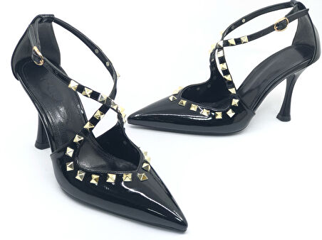 Feles Zımba Detaylı Kadın Topuklu Ayakkabı