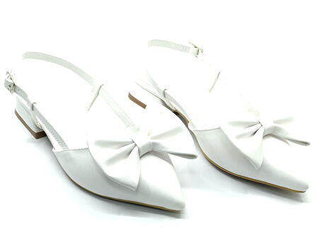 Feles Kurdela Detaylı Arkası Açık Kadın Babet Ayakkabı