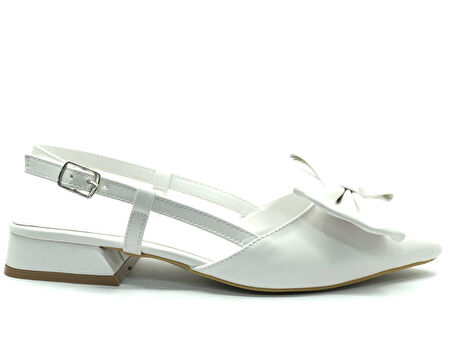 Feles Kurdela Detaylı Arkası Açık Kadın Babet Ayakkabı