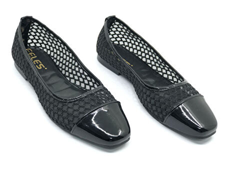 Feles Dantel Detaylı Kadın Babet Ayakkabı