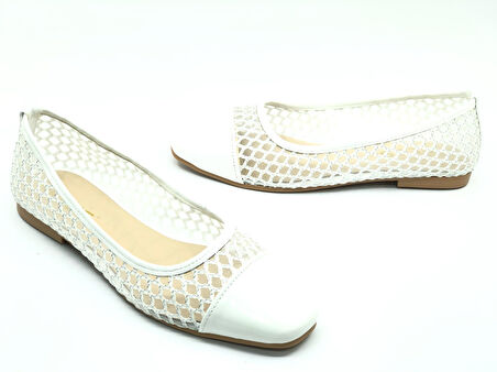 Feles Dantel Detaylı Kadın Babet Ayakkabı