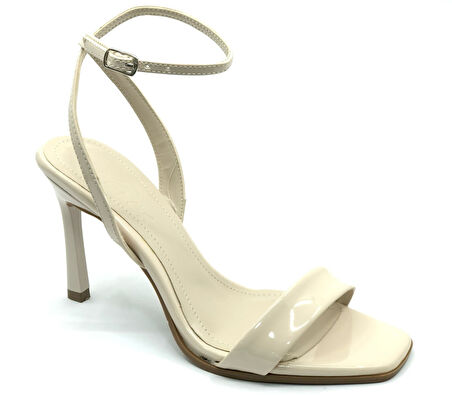 Feles Bilekten Bağlamalı Tek Bant Kadın Topuklu Ayakkabı