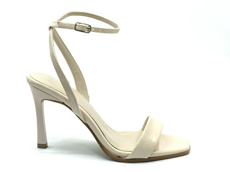 Feles Bilekten Bağlamalı Tek Bant Kadın Topuklu Ayakkabı