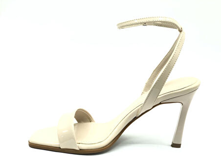 Feles Bilekten Bağlamalı Tek Bant Kadın Topuklu Ayakkabı