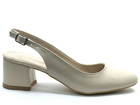 Mehtap Arkası Açık Klasik Kadın Topuklu Ayakkabı