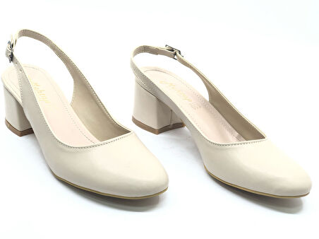 Mehtap Arkası Açık Klasik Kadın Topuklu Ayakkabı