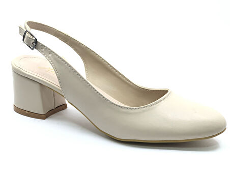 Mehtap Arkası Açık Klasik Kadın Topuklu Ayakkabı