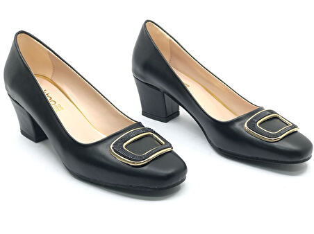 Mehtap Toka Detaylı Topuklu Kadın Klasik Ayakkabı