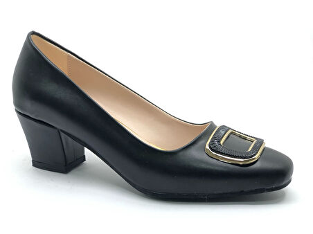 Mehtap Toka Detaylı Topuklu Kadın Klasik Ayakkabı