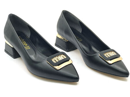 Mehtap Toka Detaylı Kısa Topuklu Kadın Babet Ayakkabı