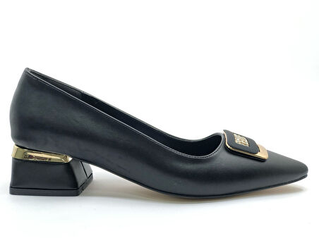 Mehtap Toka Detaylı Kısa Topuklu Kadın Babet Ayakkabı