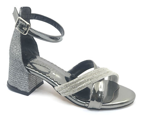 İremsu 2727 Kız Çocuk Abiye Taşlı Topuklu Ayakkabı