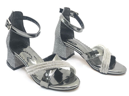 İremsu 2727 Kız Çocuk Abiye Taşlı Topuklu Ayakkabı